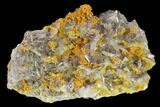 Orpiment On Barite Crystals - Peru #133099-1